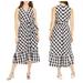 J. Crew Dresses | J Crew Faux Wrap Gingham Poplin Midi Dress Size 10 | Color: Black/White | Size: 10