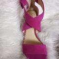 Jessica Simpson Shoes | Like New Jessica Simpson Opened Toe Pink Suede Sandals/ Shoes | Color: Pink | Size: 9.5