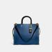 Coach Bags | Coach Purse Rogue Beautiful Blue Hand Crafted Leather With Gold Rivets. | Color: Blue/Gold | Size: Os