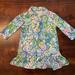 Lilly Pulitzer Dresses | Lilly Pulitzer Toddler 4t Long Sleeve Dress Floral Green | Color: Blue/Pink | Size: 4tg