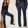 Anthropologie Jeans | Anthropologie | Pilcro The Split Straight Jeans Denim Dark Stretch New 25 Waist | Color: Blue | Size: 25