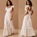 Anthropologie Dresses | Anthropologie Especia Isabella Eyelet Embroidered Ruffle Maxi Dress Bhldn White | Color: White | Size: 4
