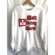 Disney Sweaters | Disney Walt Disney World White Fuzzy Fleece Sweatshirt Embossed Logo Size Xl | Color: Red/White | Size: Xl