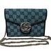 Gucci Bags | Gucci Gg Marmont Matelasse Canvas Crossbody Bag | Color: Blue/Silver | Size: 7.9" Wide, 5.8" High, 1.9” Deep