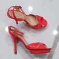 Kate Spade Shoes | Kate Spade Ny Women Ankle Strap Patent Platform Sandals Sz Us 7 Hot Pink | Color: Pink | Size: 7