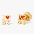 Kate Spade Jewelry | Kate Spade I Love New York Stud Earrings | Color: Gold/Red | Size: Os