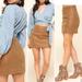 Free People Skirts | Free People Modern Femme Vegan Suede Brown Tan Size 2 | Color: Brown/Tan | Size: 2