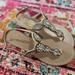 Jessica Simpson Shoes | Jessica Simpson Sandals With Bling, Size 9, Missing A Few Rhinestones | Color: Gold/Tan | Size: 9