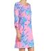 Lilly Pulitzer Dresses | Lilly Pulitzer Dress Midi Knit Pink Tiki Monkey Surfcrest | Color: Blue/Pink | Size: L