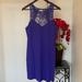 Free People Dresses | Free People Purple Beaded Sleeveless Fitted Dress L | Color: Purple | Size: L