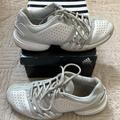 Adidas Shoes | Adidas Barricade Adilibria Tennis Court Shoes, White Grey Silver, Size 9.5 | Color: Gray/White | Size: 9.5