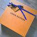 Louis Vuitton Bags | Authentic Louis Vuitton Large Empty Gift Box With Ribbon And Gift Tag | Color: Blue/Orange | Size: Os