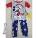 Disney Pajamas | Disney Mickey Mouse 3-Piece Pajama Set | Color: Blue/Gray | Size: 4tb