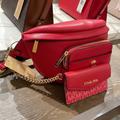 Michael Kors Bags | Michael Kors Maisie Large Pebbled Leather 2-In-1 Sling Pack Bright Red Nwt | Color: Gold/Red | Size: Various