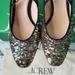 J. Crew Shoes | J. Crew Sequin Gold Millie Strappy Shoes | Nib | 7.5 | Color: Gold/Silver | Size: 7.5
