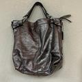 Coach Bags | Coach Womans Bucket Brooke Pewter Handbag | Color: Gold/Gray | Size: M