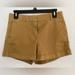 J. Crew Shorts | J. Crew Womens Tan Khaki Chino Bermuda Shorts Size 2 Ladies Nwt 100% Cotton | Color: Tan | Size: 2