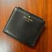 Kate Spade Bags | Kate Spade Compact Bi-Fold Wallet; Pebbled Leather. Color: Black | Color: Black/Gold | Size: Os