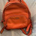 Kate Spade Bags | Kate Spade, Adorable, Orange, Backpack With Adjustable Straps And Outer Pocket | Color: Orange | Size: 9 By 10 By 4