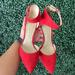 Jessica Simpson Shoes | Jessica Simpson Ankle Strap Heels | Color: Red | Size: 9.5