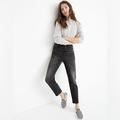 Madewell Jeans | Madewell The Momjean In Dunstable Wash: Comfort Stretch Edition Size 28 | Color: Black/Gray | Size: 28