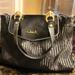 Coach Bags | Coach Ashley Black Gathered Satin Satchel Carryall Handbag Medium | Color: Black | Size: Os