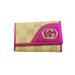 Gucci Bags | Gucci Beige/Metallic Magenta Gg Canvas Key Pouch Wallet 6 Ring | Color: Pink | Size: Os