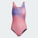 Adidas Swim | Adidas Women's Melbourne Print 3-Stripes Swimsuit No Pad | Color: Pink/Purple | Size: 10