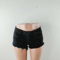 American Eagle Outfitters Shorts | American Eagle Outfitters Womens Black Denim Super Low Cut Off Shortie Size 6 | Color: Black | Size: 6
