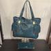Michael Kors Bags | Authentic Michael Kors Beverly Croco Leather Drawstring Satchel & Long Wallet | Color: Blue/Green | Size: Os