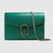 Gucci Bags | Gucci Chain Wallet Shoulder Bag Emerald Green Silver Gold Leather | Color: Green | Size: Os
