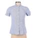 J. Crew Tops | J. Crew Haberdashery Short Sleeve Pinstriped Button Front Shirt Size 10 | Color: Blue/White | Size: 10