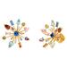 Kate Spade Jewelry | Kate Spade Firework Floral Delicate Statement Multi Color Stud Gold Earrings | Color: Gold/Purple | Size: Os