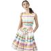 Kate Spade Dresses | Kate Spade Multi Cape Stripe Shirtdress, Pastel Cotton Dress, Size 4 | Color: Green/Pink | Size: 4