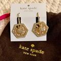 Kate Spade Jewelry | New Kate Spade Leverback “At First Blush” Earrings | Color: Gold/Pink | Size: Os