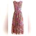 J. Crew Dresses | J. Crew Size Xs Pink Tiered Micro Meadow Floral Print Sleeveless Midi Dress | Color: Green/Pink | Size: Xs