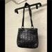 Giani Bernini Bags | Gianni Bernini Woven Front Leather Bag | Color: Black | Size: Os