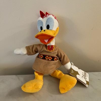 Disney Toys | Disney Store Donald Duck American Indian Bean Bag Plush Vintage Stuffed Animal | Color: Brown/White | Size: Small