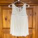 American Eagle Outfitters Tops | American Eagle Outfitters Cream White Fancy Dress Tank Top | Color: Cream/White | Size: M