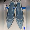 Louis Vuitton Shoes | Genuine Louis Vuitton Ladies Leather Formal Shoes, Medium Blue, 7.5 Narrow | Color: Blue | Size: 7.5