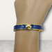 Kate Spade Jewelry | Kate Spade Blue Enamel Live Colorfully Gold Trim Bangle Bracelet | Color: Blue | Size: Os