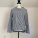 J. Crew Tops | J.Crew Women’s Long Sleeve Blouse-Top. Blue And White Striped. Size 4. | Color: Blue/White | Size: 4