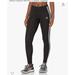 Adidas Pants & Jumpsuits | Adidas Original 3-Stripe Black Mid-Rise Leggings/Running Pants Sz Medium | Color: Black | Size: M