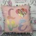 Disney Bedding | Disney Princess Pillow Ombr Rainbow Pom Poms Pastel Cute Love Belle Y2k Pink | Color: Pink/Purple | Size: Os