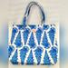 Lilly Pulitzer Bags | Lily Pulitzer For Estee Lauder Tote Bag Shell Blue White Turquoise Lining Beach | Color: Blue/White | Size: Os