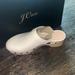 J. Crew Shoes | Jcrew Nwt Convertible Leather Clogs Dusty Ivory | Color: Cream | Size: 5