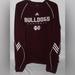 Adidas Sweaters | Adidas Men Size Large Mississippi State Maroon White Pullover Polyester Sweater | Color: Red | Size: L