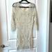 Anthropologie Dresses | Anthropologie Forgotten Grace Crochet Boho Shirt Cover, Women’s Medium, Cream | Color: Cream | Size: M