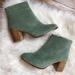 Anthropologie Shoes | Anthropologie Corduroy Green Booties | Color: Green | Size: 8