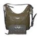 Coach Bags | Coach Enamel 2way Gray Patent Leather Hobo Shoulder Bag Embossed C's & Wallet | Color: Gray | Size: Os